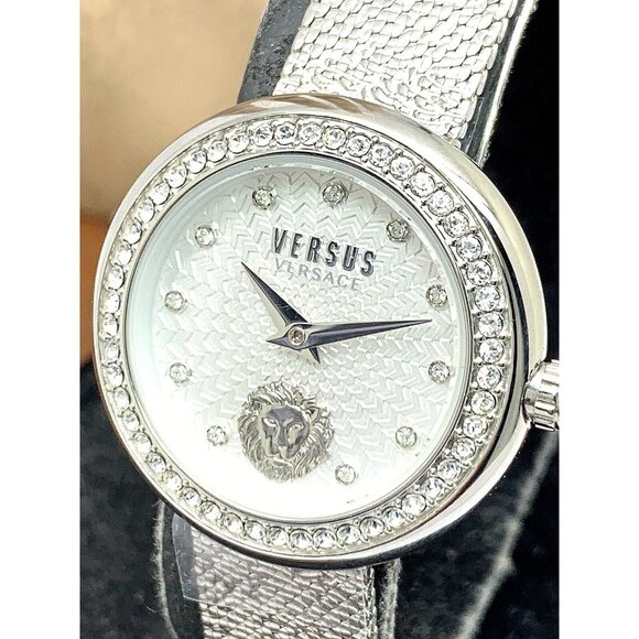Versus by Versace Women's Watch VSPZJ0421 Silver Dial Mesh Steel Band 28mm - Picture 1 of 14